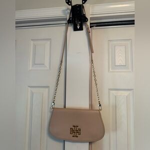 Tory Burch Beige Leather Crossbody Bag